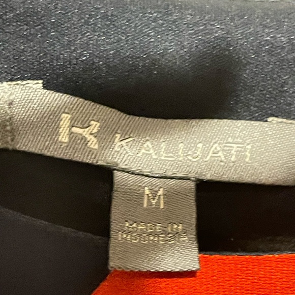 NWOT Kalijati Womens 3/4 Multicolor Herringbone Geometric Dress Size MEDIUM - Picture 2 of 7